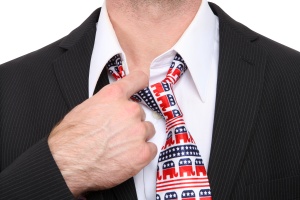 A Republican GOP senator or congress man with symbolic tie